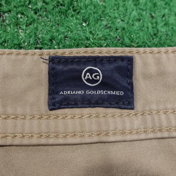 AG Adriano Goldschmied Pants Mens 38x34 Beige The Protege Straight Leg Chino - Picture 8 of 12